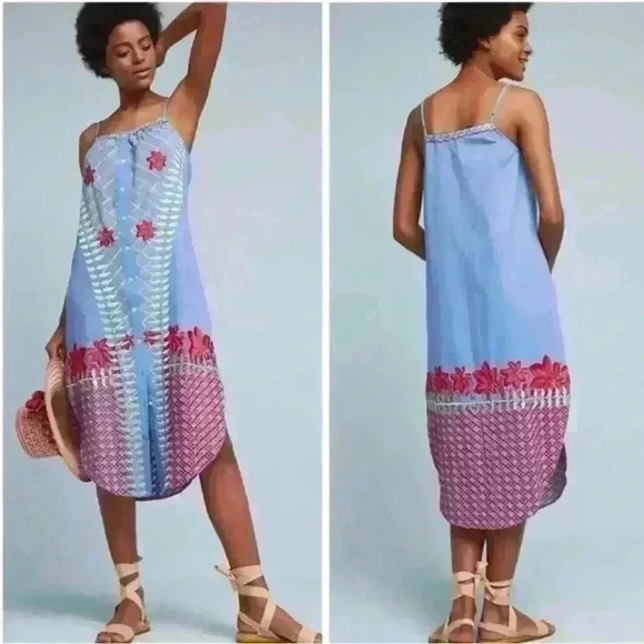 Anthropologie Lilka Estina Embroidered Midi Dress - Picture 2 of 4